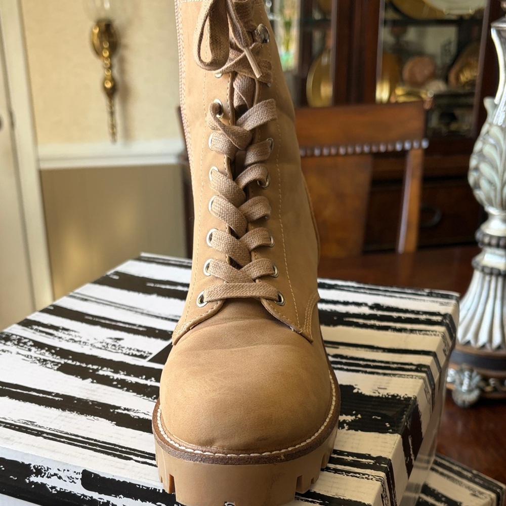 DV by Dolce Vita Camel Lace-Up Boots - Picture 2 of 4